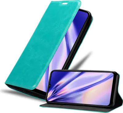 Produktbild von Cadorabo Hülle für Samsung Galaxy A32 5G Schutz Hülle in Türkis Handyhülle Etui Case Cover Magnetverschluss