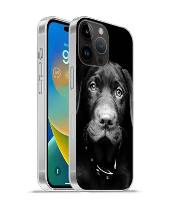 Produktbild von MuchoWow® Handyhülle Schutzhülle Hülle für Apple iPhone 14 Pro Max Hund - Leicht - Schwarz Silikon Softcase Handy Hülle - Hardcover