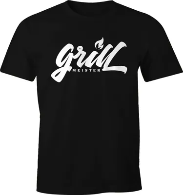 Produktbild von Herren T-Shirt Grillmeister Fun-Shirt Grillen Barbecue BBQ Tee Sommer Moonworks® schwarz 3XL