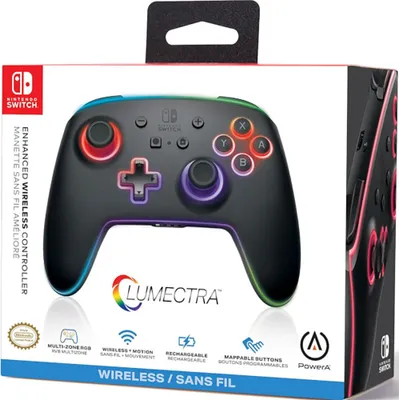 Produktbild von PowerA NSGP0363-01, Gamepad, Nintendo Switch, Nintendo Switch Lite, Nintendo Switch OLED, D-Pad, Home button, View button, Analog / Digital, Mehrfarbig, Kabellos