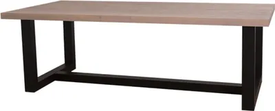 Produktbild von Casa Padrino Landhausstil Esstisch Naturfarben / Schwarz 240 x 120 x H. 78 cm - Massivholz Esszimmertisch