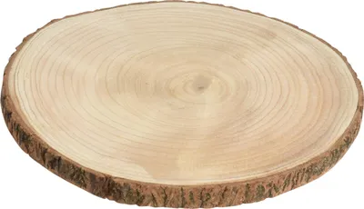 Produktbild von Dekoratives Holzbrett mit Rinde für Tischdekoration und Kerzen