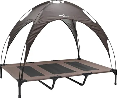 Zdjęcie produktu dla vidaXL Legowisko dla psa brązowe 122 x 93 x 106,5 cm stalowe