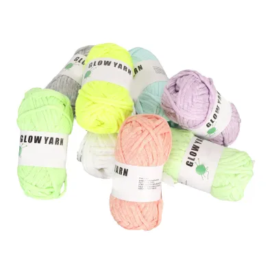 Obrázok produktu pre Svetelná priadza, pletenie svetelnej priadze, svetelná háčkovaná priadza, ručne pletená polyesterová priadza DIY, svietiaca priadza v tme, priadza DIY Glow