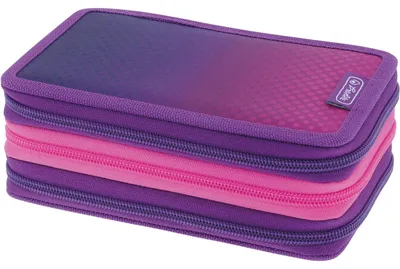 Productafbeelding van herlitz 300001559, herlitz etui voor scholieren, model TriCase "Dip Dye Pink", 31-delig