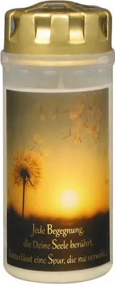 Produktbild von Trauerkerze AETERNA Grablicht "Pusteblume- Jede Begegnung"