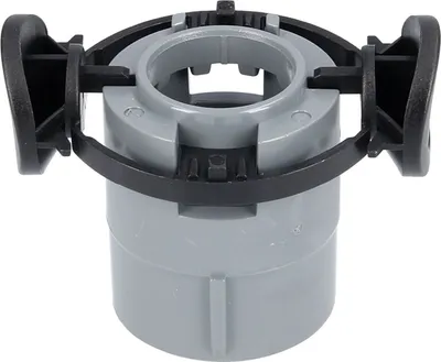 A gray and black plastic part for a blender.