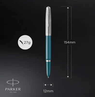 Produktbild von PARKER Füller 51 Teal Blue C.C. schwarz F Geschenkbox
