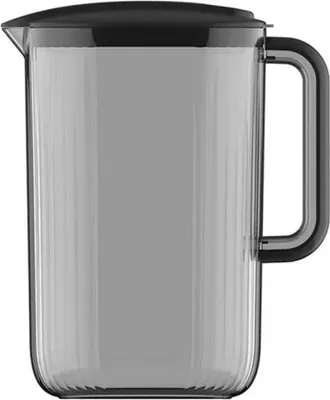 Produktbild von Wasserkrug aus Kunststoff mit Deckel, Eistee-Krug, Wasserkaraffe, Krug, Wasserkanne mit Griff für Tee, Milch und Kaltgetränke, 2 l