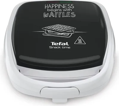 Zdjęcie produktu dla Tefal Snack Time Happiness, 2 gof., Prostokątny, Czarny, Biały, 700 W, 255 mm, 305 mm