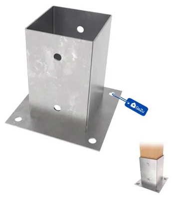 Produktbild von GeZu Impex Aufschraubbodenhülse 101 x 150 mm Feuerverzinkt Pfostenhülse Aufschraubhülse