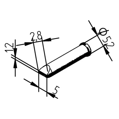 Produktbild von Ersa Lötspitze Serie 0102, CDLF50/5,0 mm, gerade 0102CDLF50/SB