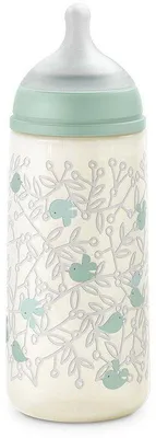 Immagine prodotto di Biberon, SUAVINEX Birdies, tettarella SX Pro L, 360 ml, dai 6 mesi in su, verde