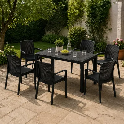 Immagine prodotto di Matarene - set Salotto da Esterno, Nero Antracite, 6 Posti Italy