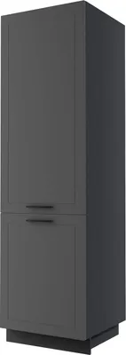 Produktbild von Vorratsschrank KVANTUM Q-D14/DP/60/207 2-türig 60cm Korpus- & Frontfarbe wählbar,graphit matt,schwarz