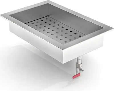 Zdjęcie produktu dla Pojemnik na kruszony lód Combisteel GN1/1 do zabudowy ze stali nierdzewnej AISI 430