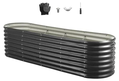 Image de Jardin surélevé en métal 240 x 60 x 60 cm pour légumes et plantes