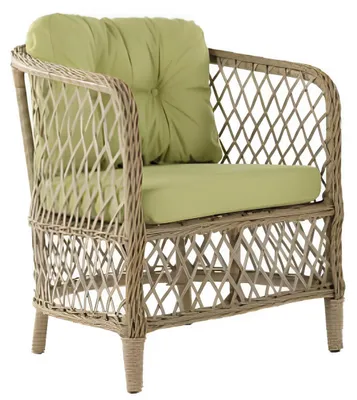 Produktbild von Terrassenset 2-Sitzer-Sofa Sessel Tisch Moderner Stil Glastischplatte