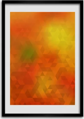 Produktbild von Bild - Bilderrahmen - 50 cm x 70 cm - MDF - Rahmen - Wandkunst Abstraktion Dreiecke