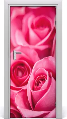 Produktbild von Tulup Türaufkleber 85x205 cm Dekorative Aufkleber Selbstklebend Wasserdichte Tapete Abnehmbar Schlafzimmer Wohnzimmer Wohnkultur - rosa Rosen