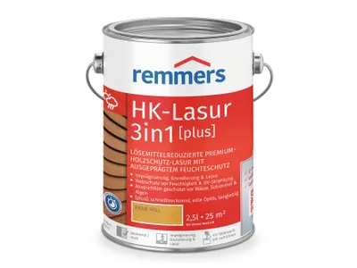 Produktbild von Remmers Aqua HK-Lasur 3in1 eiche hell (RC-365) 2,5 l, Holzlasur