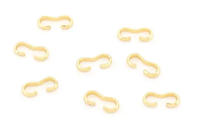 Produktbild von Vintageparts Verbinder 8-Form Messing 18K vergoldet 7mm 8 Stück