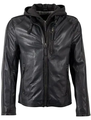 Produktbild von Mauritius Lederjacke Herren Steep Slim Fit Lasanv anthrazit/oliv 5XL