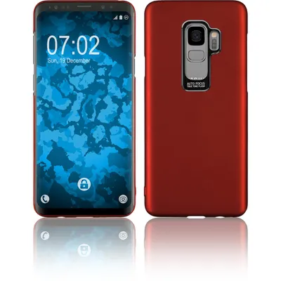 Produktbild von PhoneNatic Case kompatibel mit Samsung Galaxy S9 - Hülle rot Velvet Hard-case Cover
