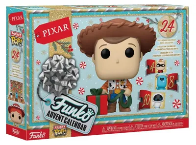 Image de Calendrier de l'Avent Pixar 2024 avec des figurines miniatures en vinyle à collectionner