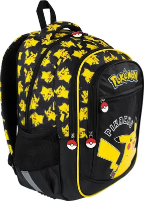 Produktbild von St. Majewski Mehrfächer-Schulrucksack Pokémon schwarz, Gelbtöne