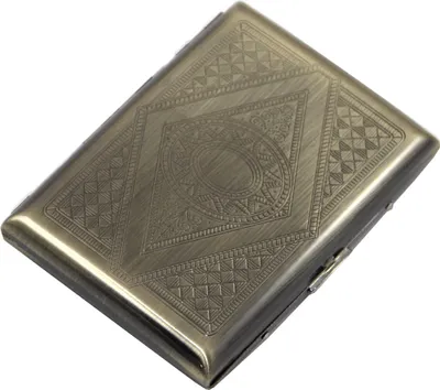 Produktbild von ATTUY® "Business Singapore" hochwertiges Premium Zigarettenetui in der Geschenkbox für 16 Zigaretten, Farbe Kupfer im Metall-Look, Etui mit Metallspange / Klammerhalterung mit Bravour-Muster