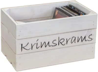 Produktbild von Holzkiste "Hilde" weiß Krimskrams