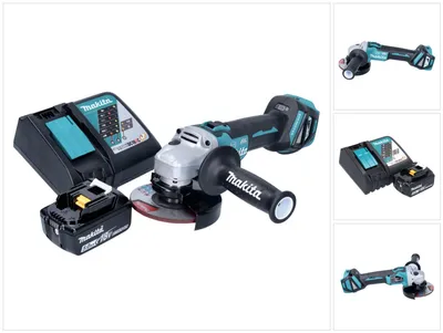 Produktbild von Makita DGA 513 RT1 Akku Winkelschleifer 18 V 125 mm Brushless + 1x Akku 5,0 Ah + Ladegerät
