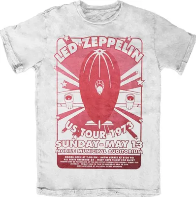 Obrázek produktu pro Led Zeppelin - Tričko "Mobile Municipal" pro muže/dámy Uni RO1521 (XXL) (Bílá)