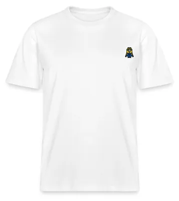Produktbild von Spreadshirt Minions Stickmotiv Relaxed Fit Uni T-Shirt, M, Weiß