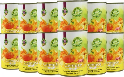 Produktbild von 12 x 410 g - Schecker - 100% Gemüse pur - gelb - rein vegetarisch- Diätfutter  - Schonkost