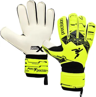 Produktbild von Precision Torwarthandschuhe Fusion X Flat Cut Junior Fluo Yellow/Black Größe 3