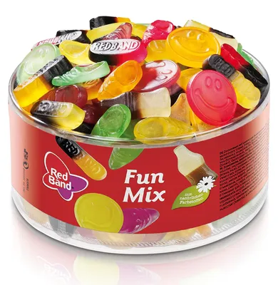 Image de Red Band Fun Mix Mélange de réglisse et de gommes aux fruits 650g