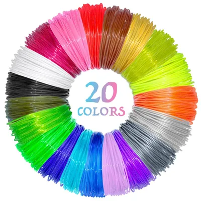Immagine prodotto di 20 colori, filamenti PLA per penna 3D, ricariche, diametro 1,75 mm