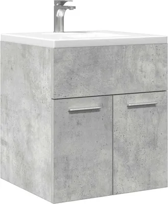 Imagen del producto de Maison Exclusive - Mueble para lavabo en color gris hormigón, 41x38,5x46 cm, fabricado en material de madera