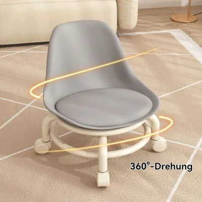 Produktbild von Sitzhocker, Drehhocker, Rollbarer, Ergonomie Arbeitshocker, Praxishocker, kleine niedrige Rollhocker, Arbeitshocker, Rückenlehne 360° Rollhocker