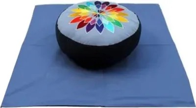 Produktbild von Meditations SET blau Vielfarbige Blume -- 65x65x5 cm