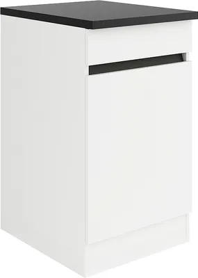 Produktbild von Küchen Spülenunterschrank mit Arbeitsplatte Luca SP506-0+ in weiß matt 50 cm breit
