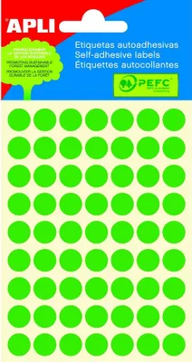 Immagine prodotto di Etichette autoadesive, O 10 Mm, verde - 315 pz