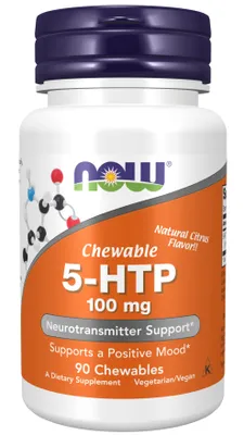 Produktbild von Now Foods 5-HTP 100mg Chewable (90) Standard - Vitamine,  Mineralien & Gesundheit - 5-HTP