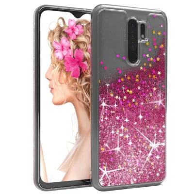 Produktbild von EAZY CASE - Glitzer Hülle kompatibel mit  Xiaomi Redmi 9 / Redmi 9 Prime Glitzer Schutzhülle, Soft Case, Backcover Transparent mit Motiv