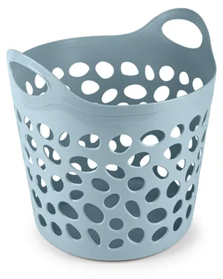 Produktbild von Flexibler Waschekorb/aufbewahrungskorb - rund - Blau - 35 Liter - D40 x H39 cm