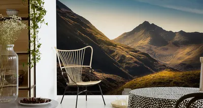 Produktbild von Fototapete Vlies Tapete wunderschöne Berglandschaft 405 cm (B) x 270 cm (H) Wandbild Wanddeko