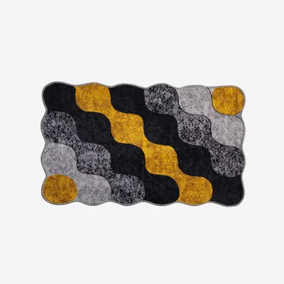 Produktbild von Mijolnir, Circle - Yellow, Badematten, Gelb, Polyester, 70 x 120 cm