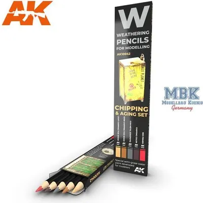 Produktbild von AK Interactive S.L. AK-10042 CHIPPING & Aging set